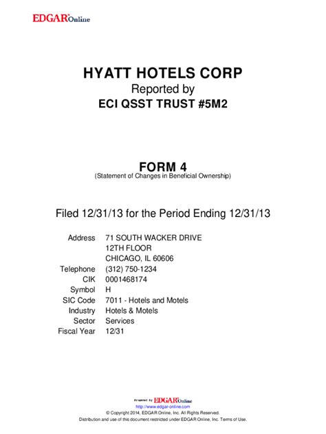 hyatt sec filings|H .